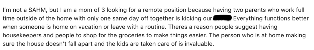 Reddit comment
